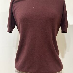 Banana Republic Rich Burgundy Short Sleeve Top